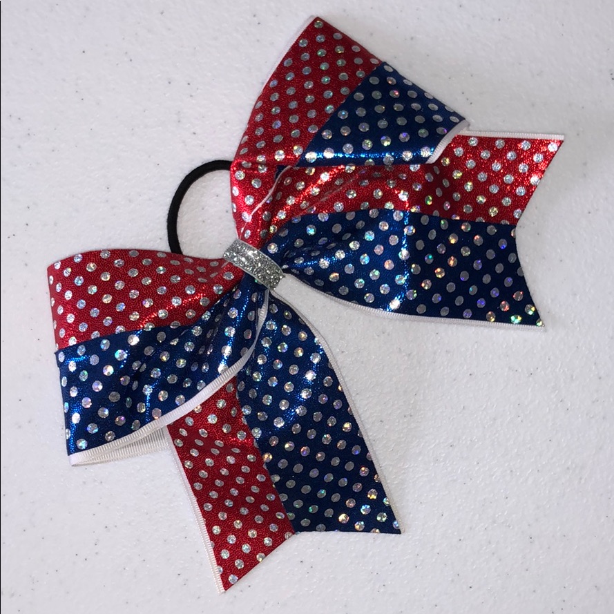 Bow - Red/Blue Sequin
